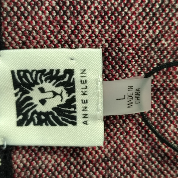 Anne Klein Houndstooth Blazer in Black, Red, and White - Picture 8 of 11